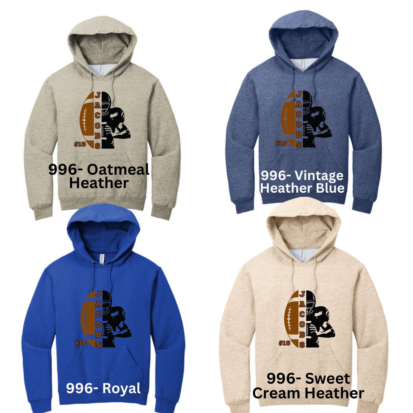 PERSONALIZED Football Hoodies-178