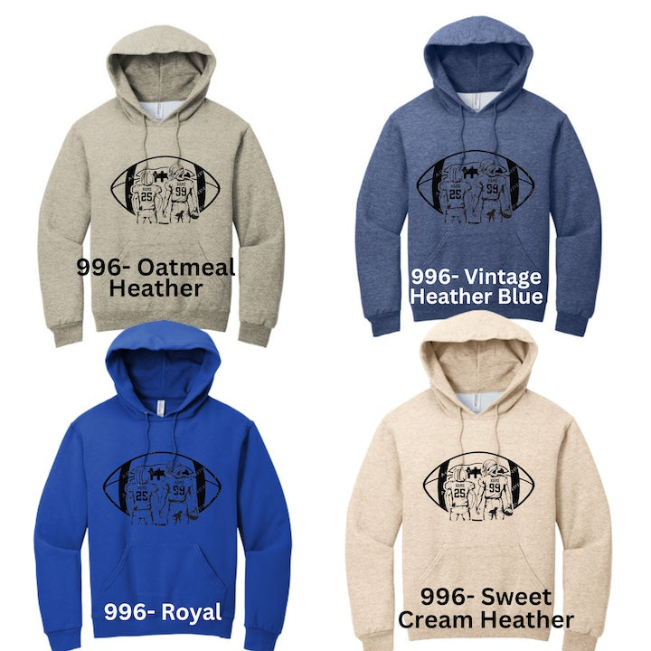 Customizable TWO Football Players Hoodies-206