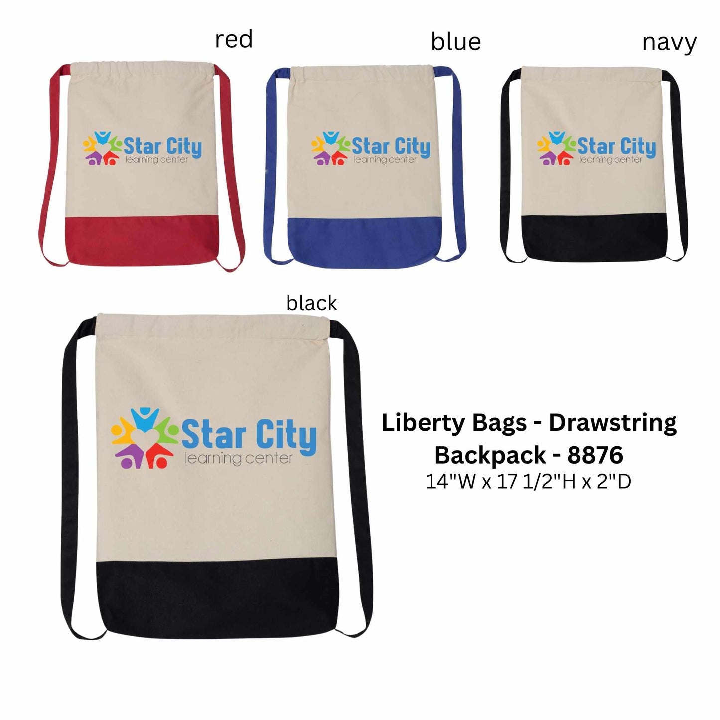 Star City Canvas Drawstring Backpack