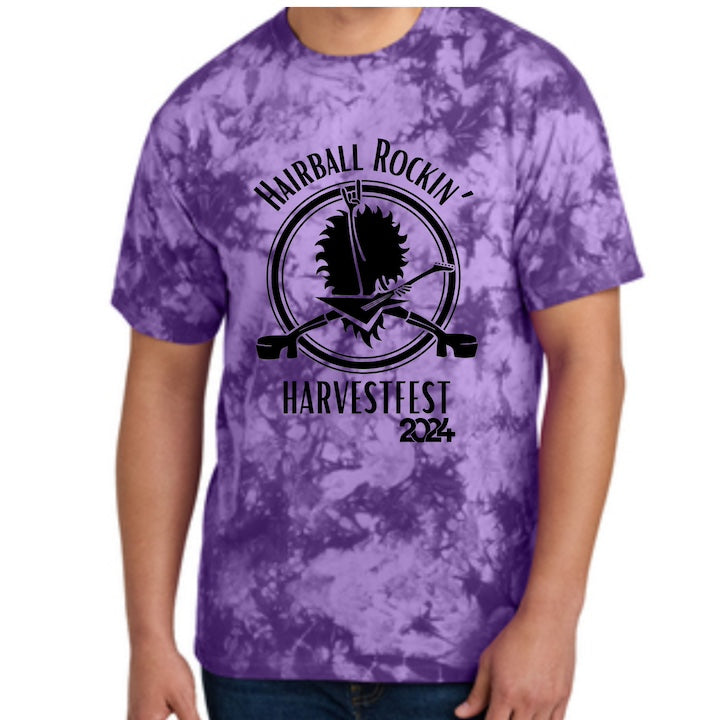 2024 Hazen HarvestFest Hairball Tie-Dye T-shirt