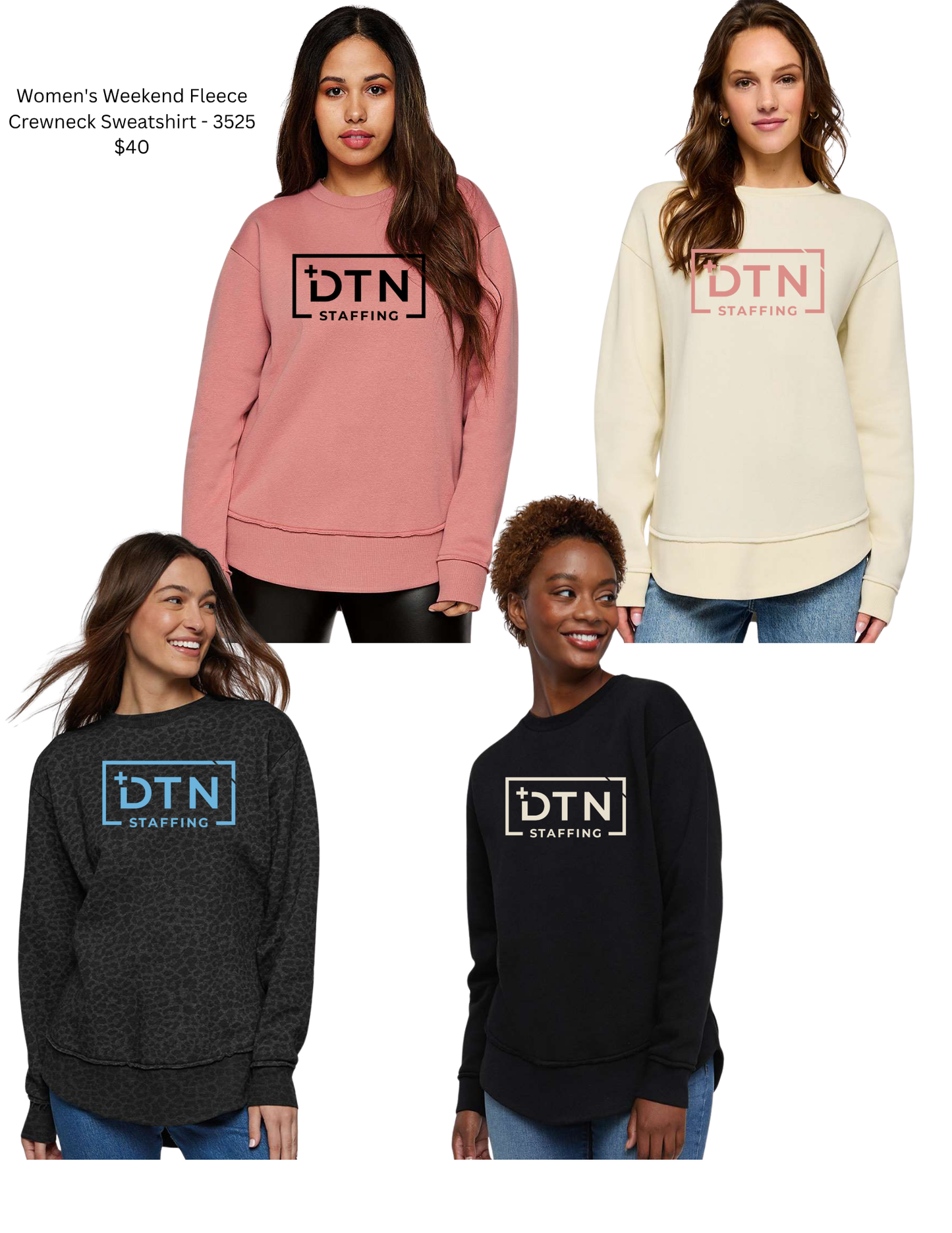 DTN women’s fleece crewneck sweatshirt