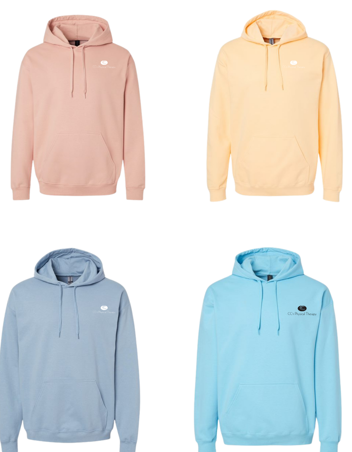 CC's Physical Therapy Midweight Hoodie Pocket Logo