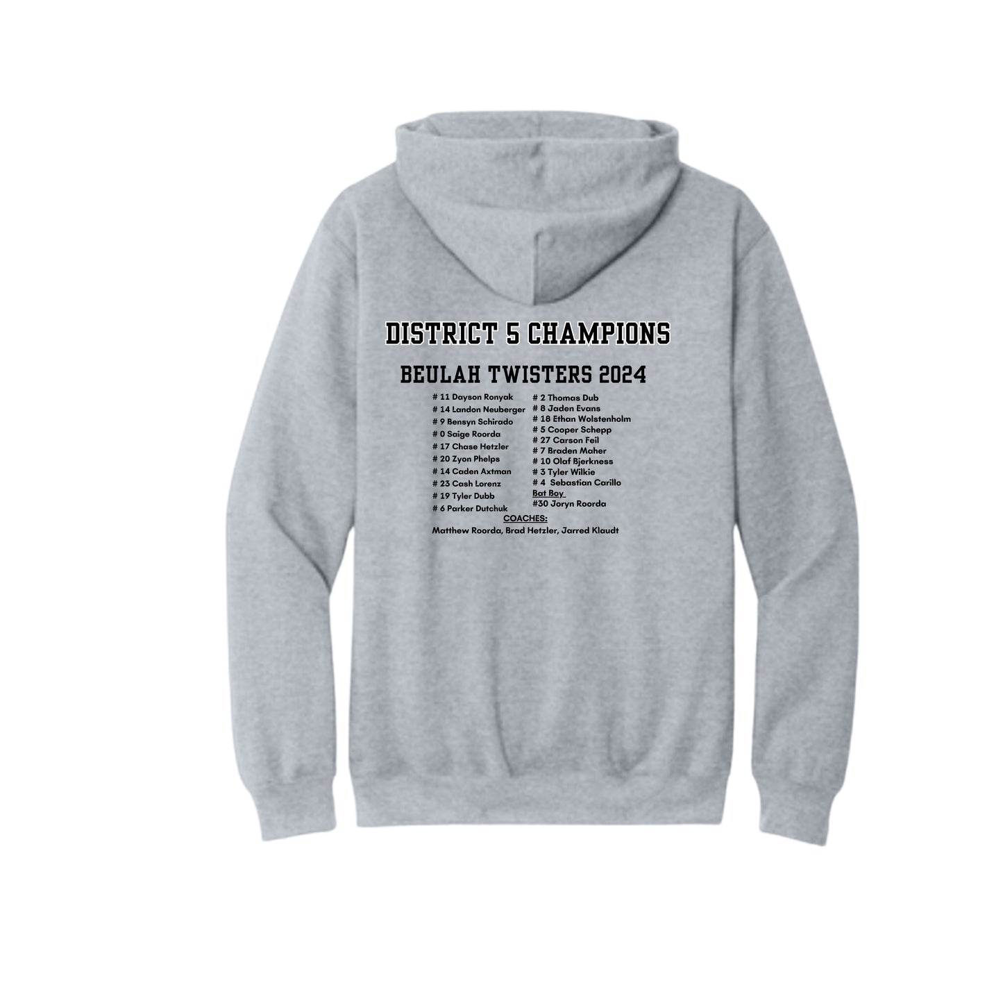 Beulah Babe Ruth District 5 Champs-Back to Back HOODIE