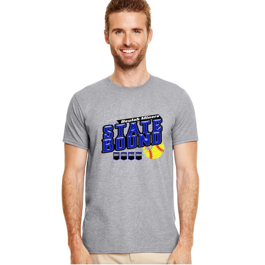Beulah Miners  Softball STATEBOUND T-shirt
