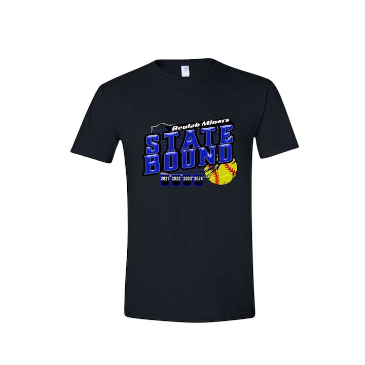 Beulah Miners  Softball STATEBOUND T-shirt