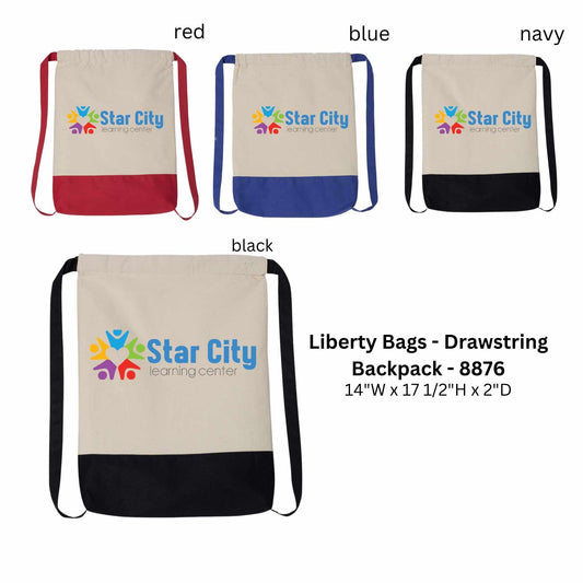 Star City Canvas Drawstring Backpack