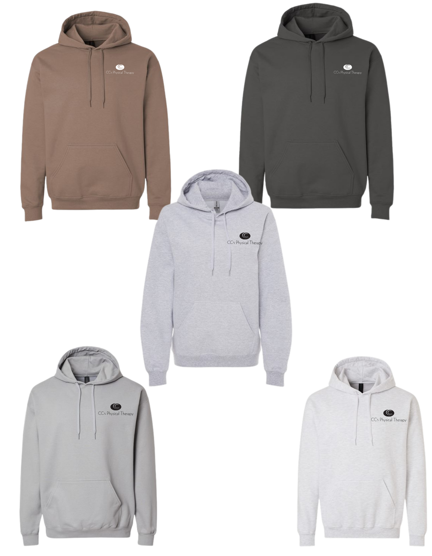 CC's Physical Therapy Midweight Hoodie Pocket Logo