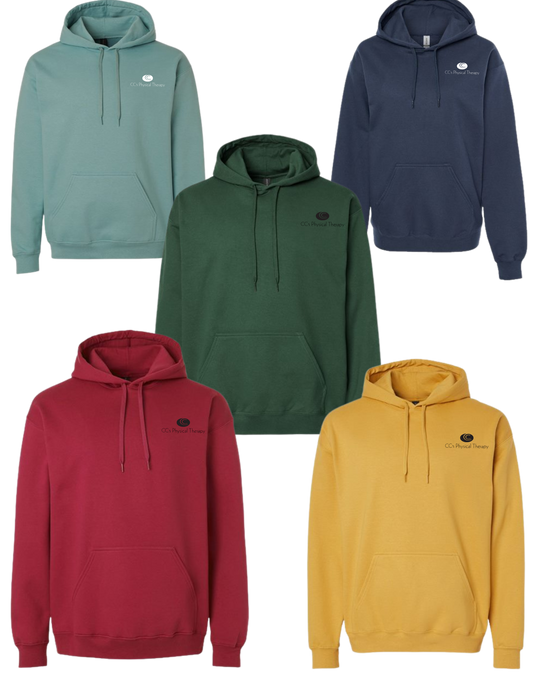 CC's Physical Therapy Midweight Hoodie Pocket Logo