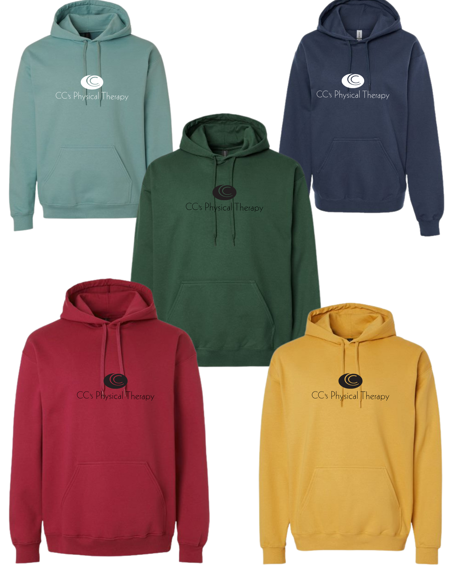 CC's Physical Therapy Midweight Hoodie Full Logo