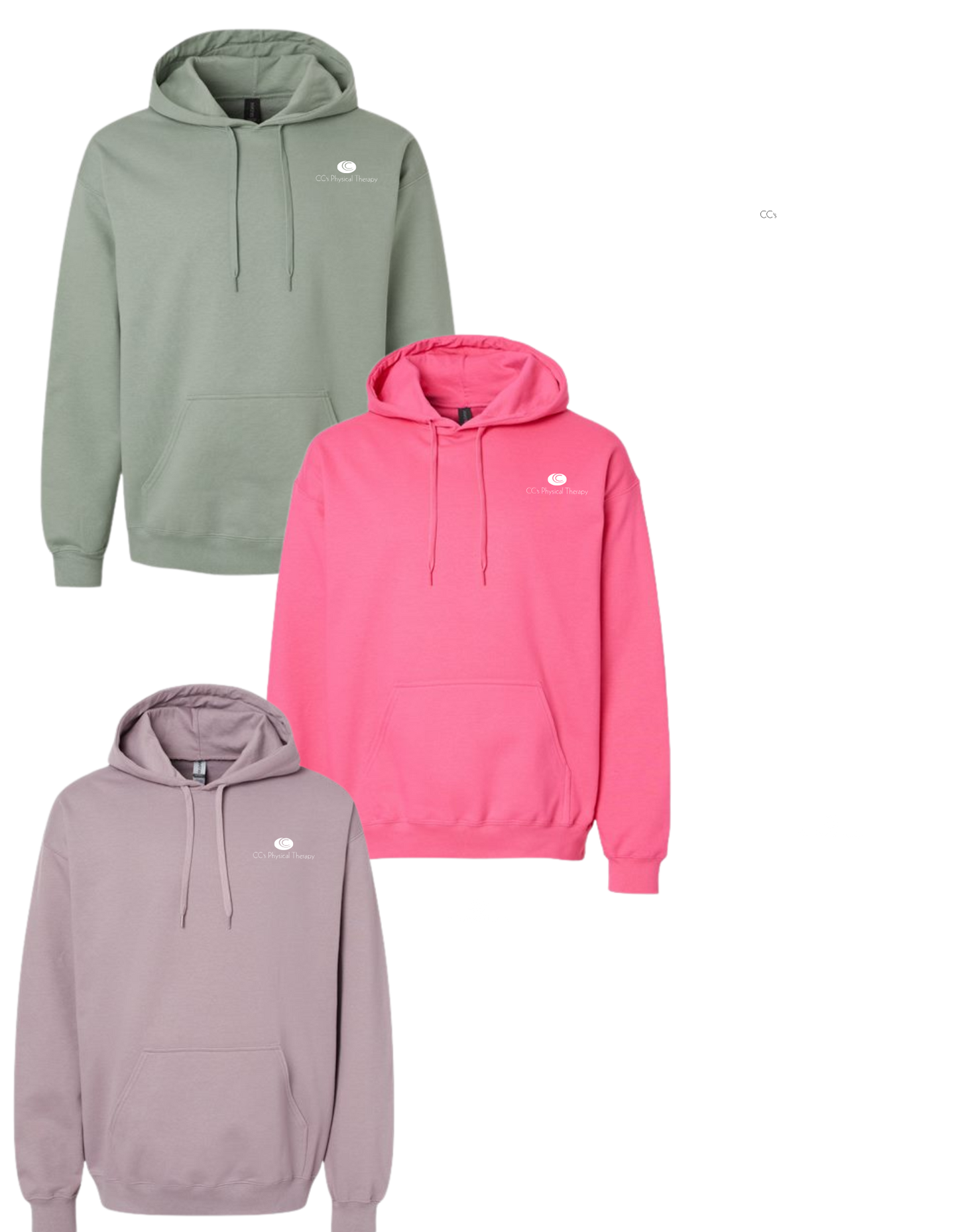 CC's Physical Therapy Midweight Hoodie Pocket Logo