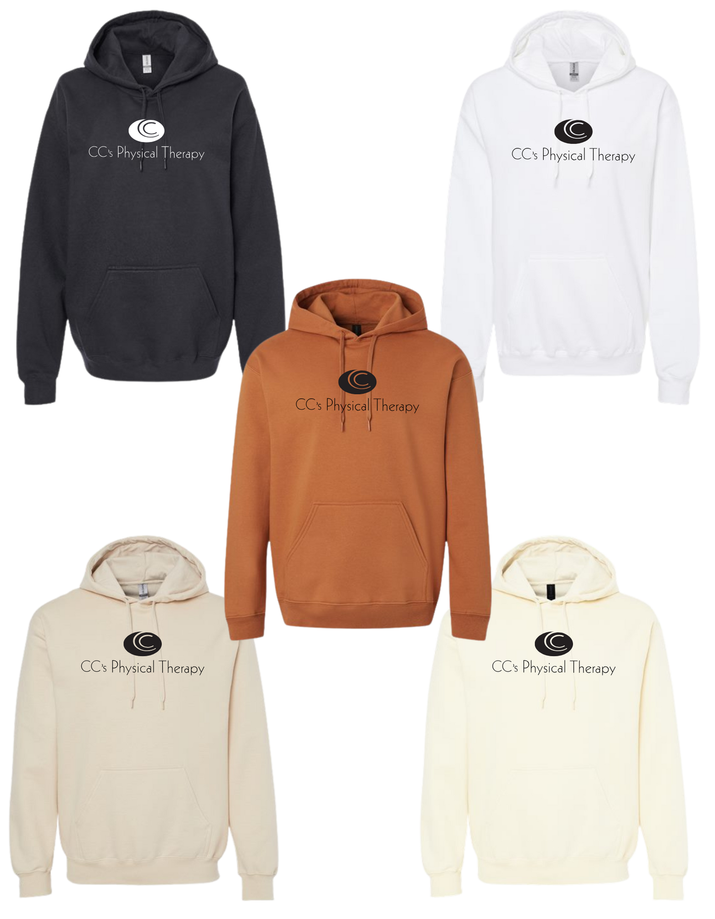 CC's Physical Therapy Midweight Hoodie Full Logo