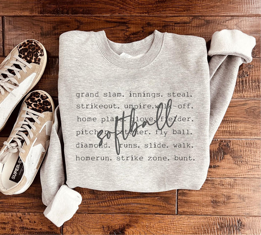 Softball Crew Sweatshirt