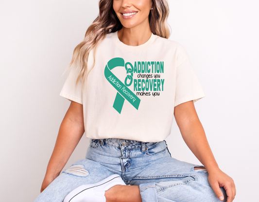 Addiction Recovery Ribbon Tee