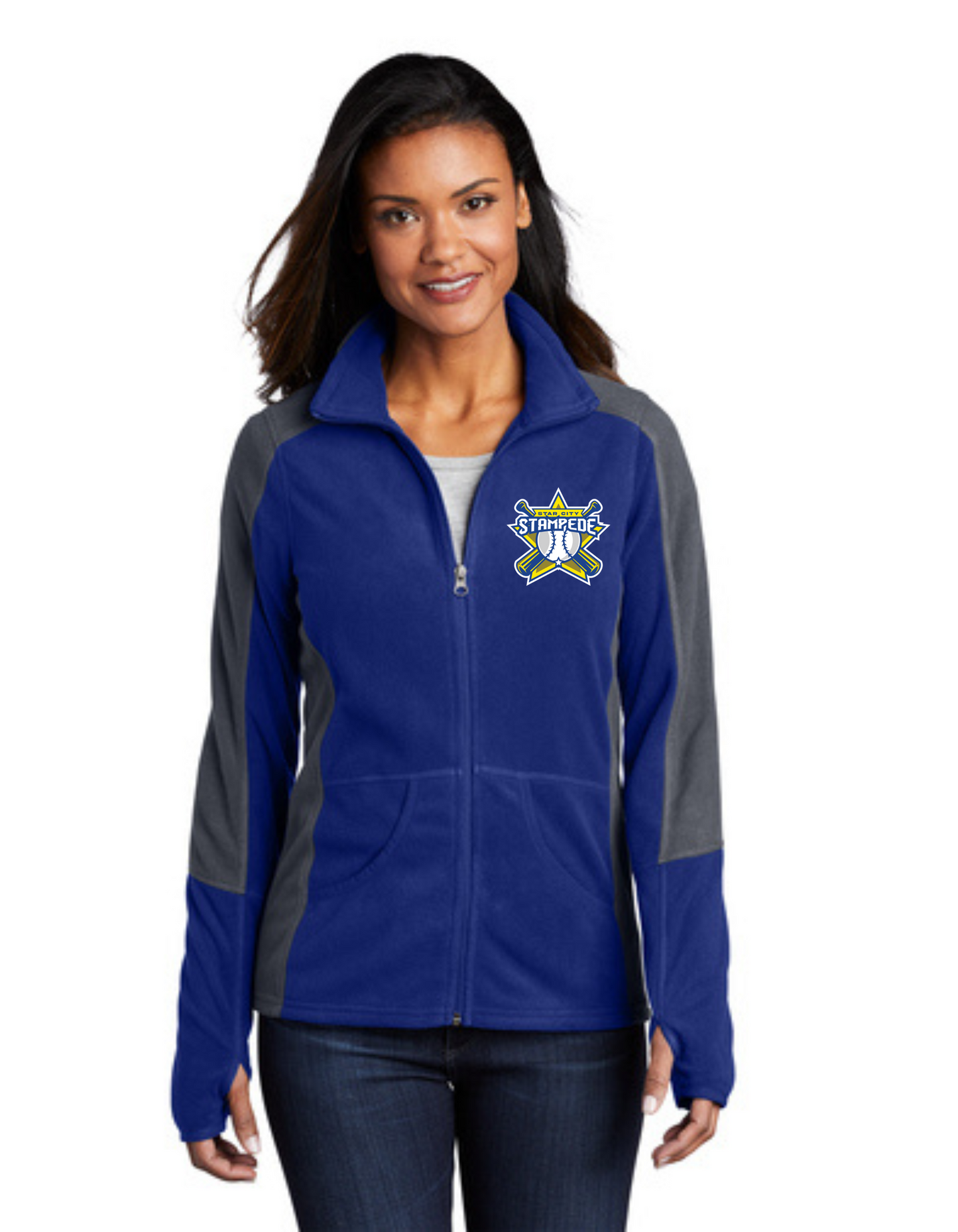 Port Authority® Ladies Colorblock Microfleece Jacket